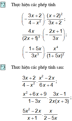 Giáo án Toán 8 Bài 7: Phép nhân các phân thức đại số mới nhất