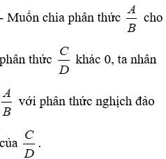 Giáo án Toán 8 Bài 8: Phép chia các phân thức đại số mới nhất