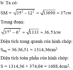 Giáo án Toán 8 Bài 9: Thể tích của hình chóp đều mới nhất