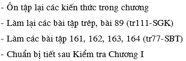 Giáo án Toán 8 Ôn tập chương 1 Hình học mới nhất