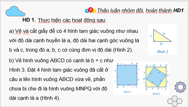 Giáo án điện tử Toán 8 Bài 1: Định lí Pythagore | PPT Toán 8 Cánh diều