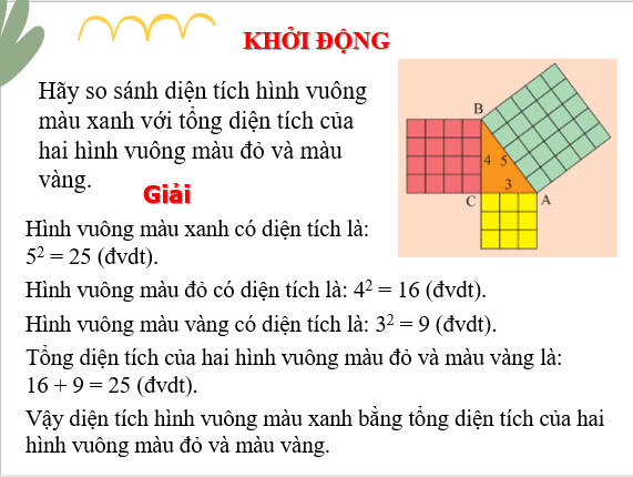 Giáo án điện tử Toán 8 Bài 1: Định lí Pythagore | PPT Toán 8 Chân trời sáng tạo