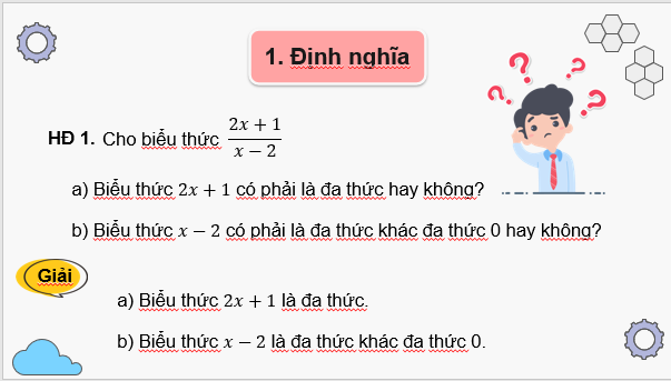 Giáo án điện tử Toán 8 Bài 1: Phân thức đại số | PPT Toán 8 Cánh diều