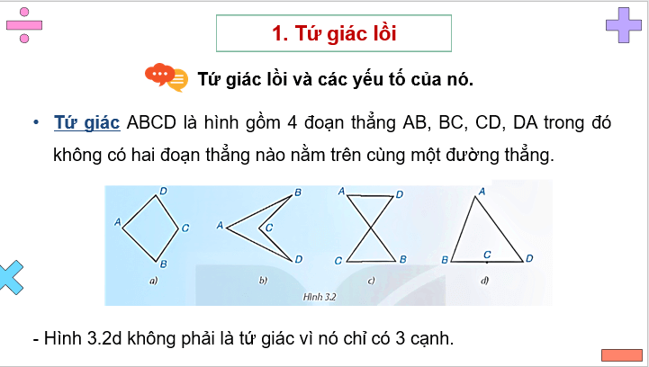 Giáo án điện tử Toán 8 Bài 10: Tứ giác | PPT Toán 8 Kết nối tri thức