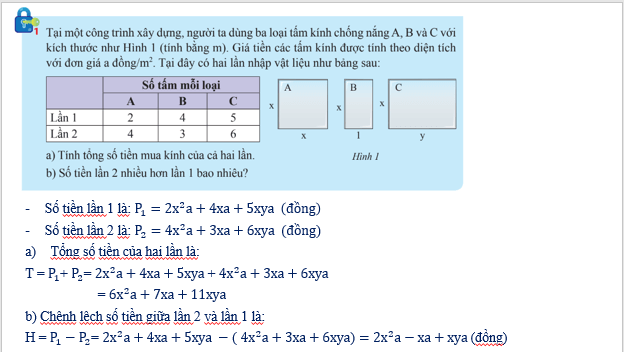 Giáo án điện tử Toán 8 Bài 2: Các phép toán với đa thức nhiều biến | PPT Toán 8 Chân trời sáng tạo