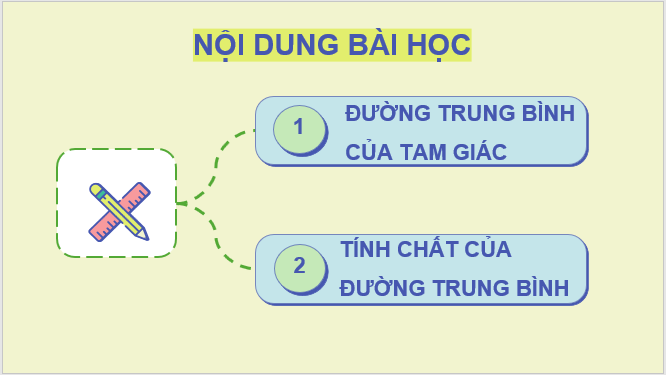 Giáo án điện tử Toán 8 Bài 2: Đường trung bình của tam giác | PPT Toán 8 Chân trời sáng tạo