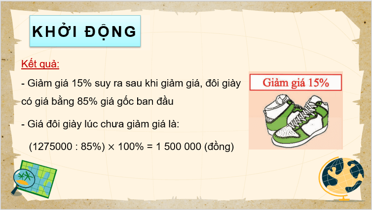 Giáo án điện tử Toán 8 Bài 2: Giải bài toán bằng cách lập phương trình bậc nhất | PPT Toán 8 Chân trời sáng tạo