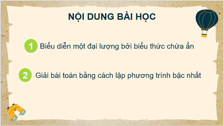 Giáo án điện tử Toán 8 Bài 2: Giải bài toán bằng cách lập phương trình bậc nhất | PPT Toán 8 Chân trời sáng tạo