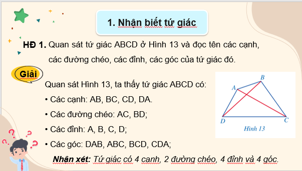 Giáo án điện tử Toán 8 Bài 2: Tứ giác | PPT Toán 8 Cánh diều