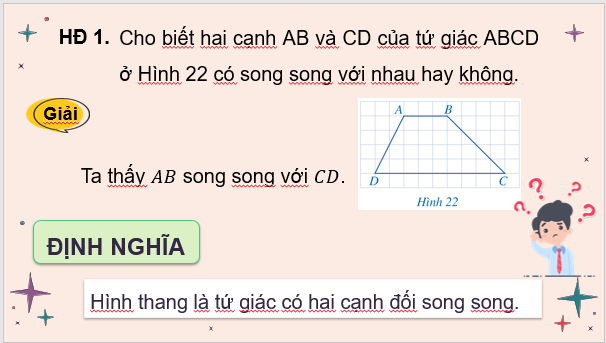 Giáo án điện tử Toán 8 Bài 3: Hình thang cân | PPT Toán 8 Cánh diều