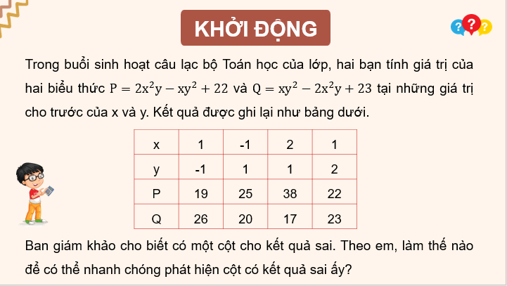 Giáo án điện tử Toán 8 Bài 3: Phép cộng và phép trừ đa thức | PPT Toán 8 Kết nối tri thức