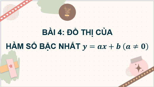 Giáo án điện tử Toán 8 Bài 4: Đồ thị của hàm số bậc nhất y = ax + b (a ≠ 0) | PPT Toán 8 Cánh diều