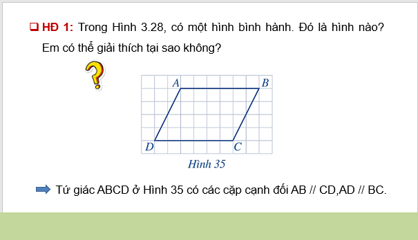 Giáo án điện tử Toán 8 Bài 4: Hình bình hành | PPT Toán 8 Cánh diều