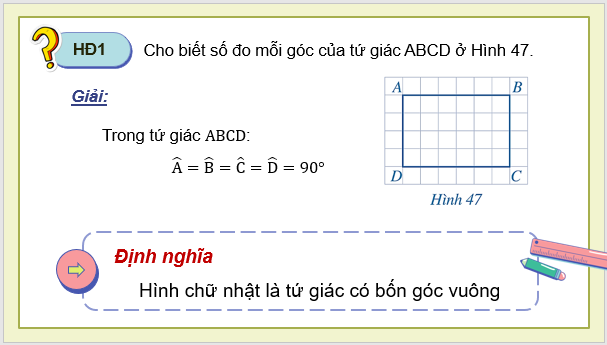 Giáo án điện tử Toán 8 Bài 5: Hình chữ nhật | PPT Toán 8 Cánh diều