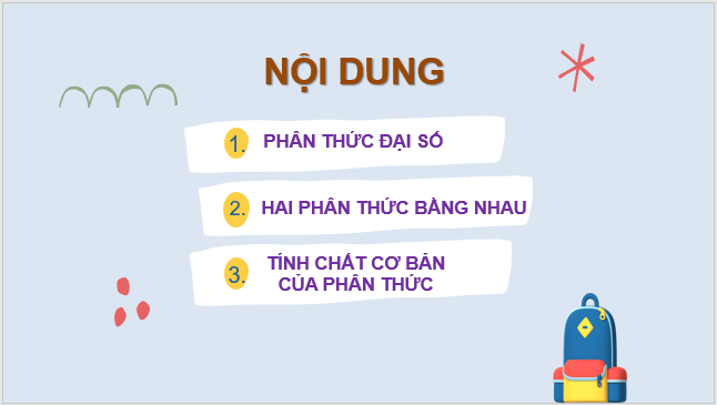 Giáo án điện tử Toán 8 Bài 5: Phân thức đại số | PPT Toán 8 Chân trời sáng tạo