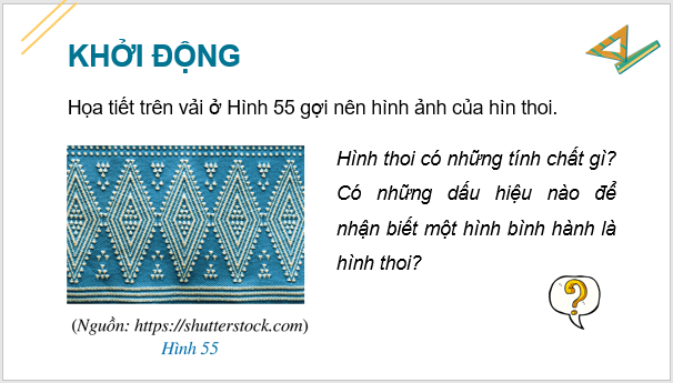 Giáo án điện tử Toán 8 Bài 6: Hình thoi | PPT Toán 8 Cánh diều