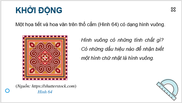 Giáo án điện tử Toán 8 Bài 7: Hình vuông | PPT Toán 8 Cánh diều