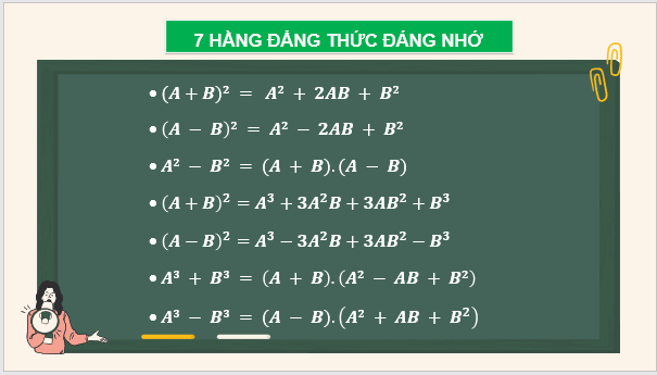 Giáo án điện tử Toán 8 Bài tập cuối chương 1 | PPT Toán 8 Cánh diều