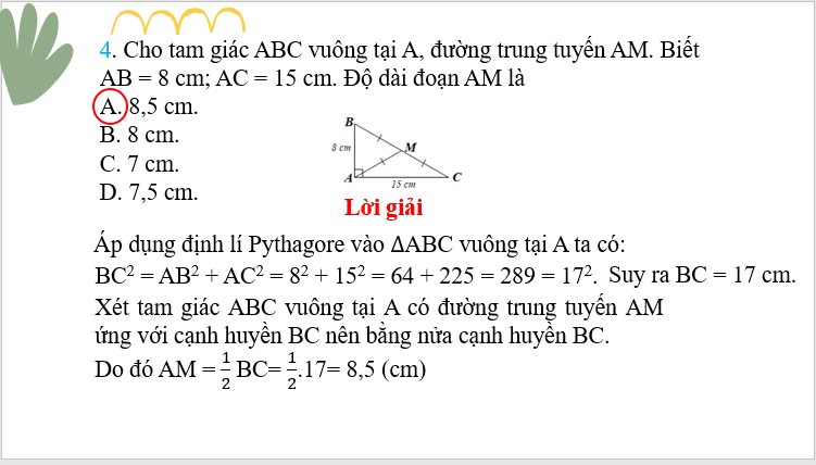 Giáo án điện tử Toán 8 Bài tập cuối chương 3 | PPT Toán 8 Chân trời sáng tạo