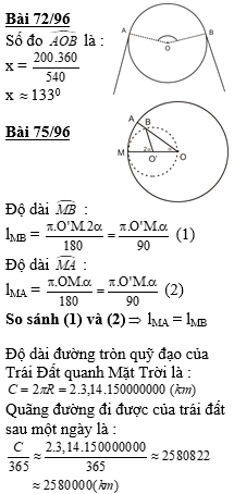 Giáo án Toán 9 Luyện tập trang 95-96 mới nhất