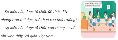 Giáo án Tự nhiên và xã hội lớp 2 Bài 5: Một số sự kiện ở trường học | Cánh diều