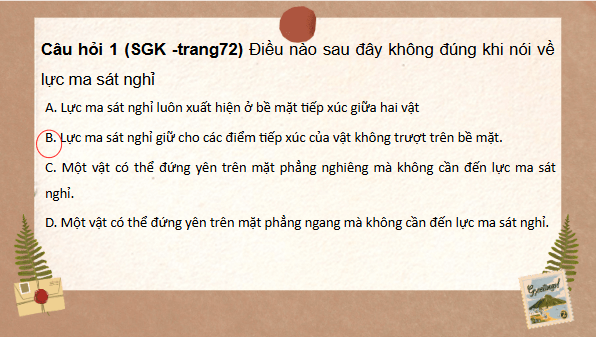 Giáo án điện tử Vật Lí 10 Kết nối tri thức Bài 18: Lực ma sát | PPT Vật Lí 10