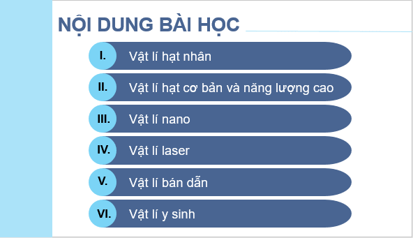 Giáo án điện tử Chuyên đề Vật Lí 10 Kết nối tri thức Bài 2: Giới thiệu các lĩnh vực nghiên cứu trong Vật lí học | PPT Chuyên đề Vật Lí 10