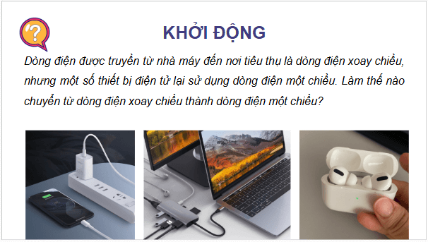 Giáo án điện tử Chuyên đề Vật Lí 12 Kết nối tri thức Bài 4: Chỉnh lưu dòng điện xoay chiều | PPT Chuyên đề Vật Lí 12