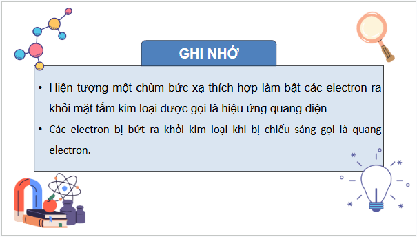Giáo án điện tử Chuyên đề Vật Lí 12 Kết nối tri thức Bài 9: Hiệu ứng quang điện và năng lượng của photon | PPT Chuyên đề Vật Lí 12