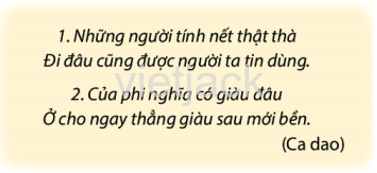 Em hãy thuyết trình ngắn về một trong hai câu ca dao sau