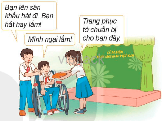 Em hãy cho biết, trong các tình huống trên, bạn nào đã thực hiện đúng, bạn nào thực hiện chưa đúng