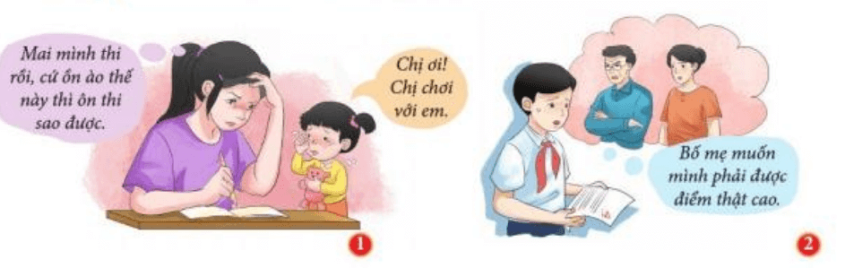 Em hãy quan sát hình ảnh và trả lời câu hỏi Theo em, tình huống nào trong