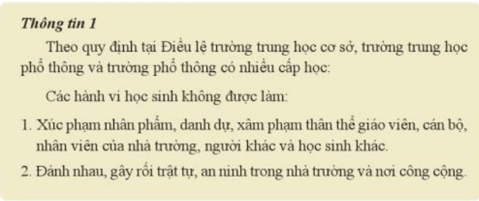 Em hãy đọc các hội thông tin để trả lời câu hỏi trong các trường hợp sau: a) Em hãy chỉ ra