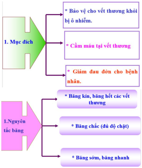 Trình bày mục đích, nguyên tắc băng vết thương