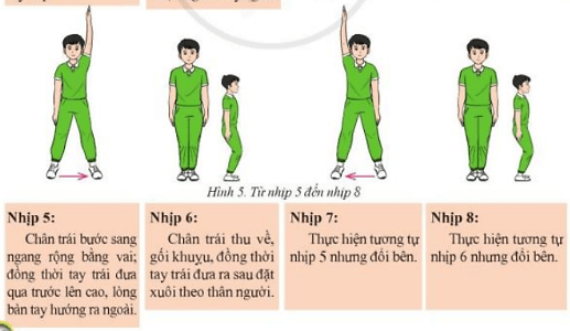 Em hãy vận dụng bài Thể dục liên hoàn vào tập luyện thể dục giữa giờ, biểu diễn kết hợp với các dụng cụ và âm nhạc