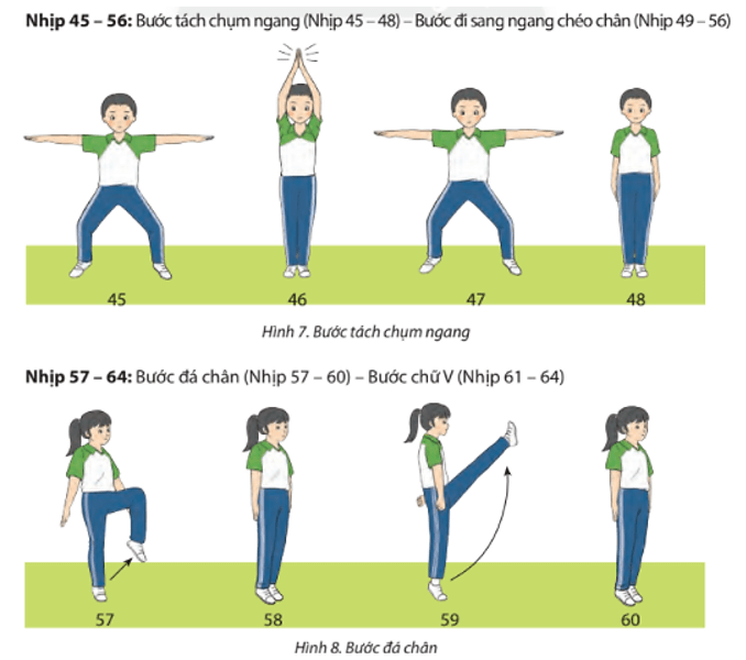 Trong giờ ra chơi, các em cùng nhau tập luyện bài Thể dục Aerobic liên hoàn với nhạc cho các bạn cùng xem