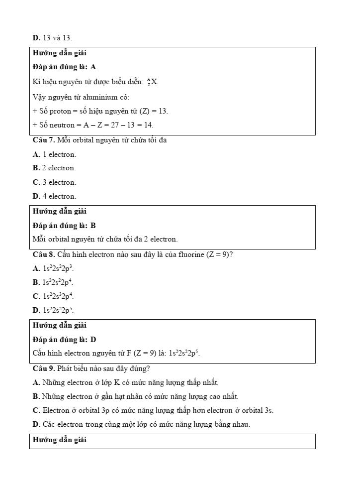 Đề kiểm tra Hóa học 10 Cánh diều Chủ đề 1 (có lời giải)