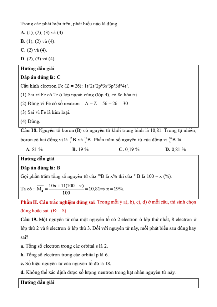 Đề kiểm tra Hóa học 10 Cánh diều Chủ đề 1 (có lời giải)