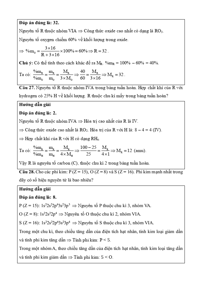 Đề kiểm tra Hóa học 10 Cánh diều Chủ đề 2 (có lời giải)