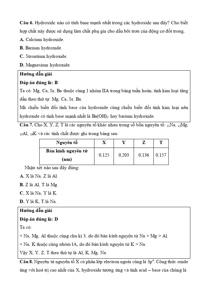 Đề kiểm tra Hóa học 10 Cánh diều Chủ đề 2 (có lời giải)