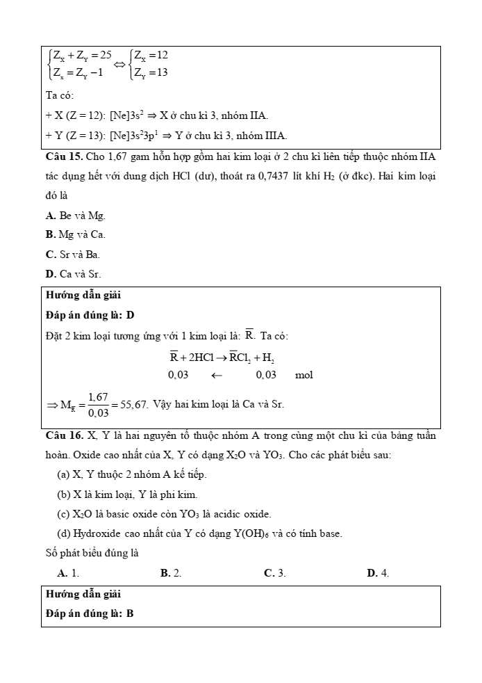 Đề kiểm tra Hóa học 10 Cánh diều Chủ đề 2 (có lời giải)