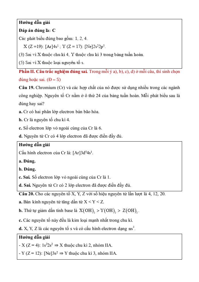 Đề kiểm tra Hóa học 10 Cánh diều Chủ đề 2 (có lời giải)