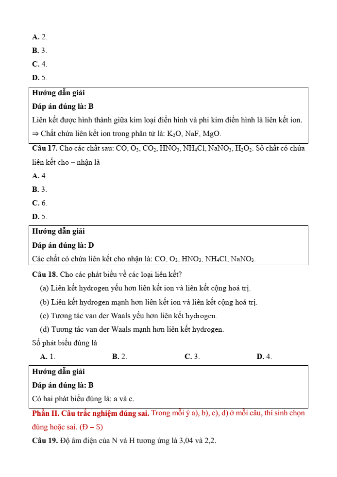 Đề kiểm tra Hóa học 10 Cánh diều Chủ đề 3 (có lời giải)