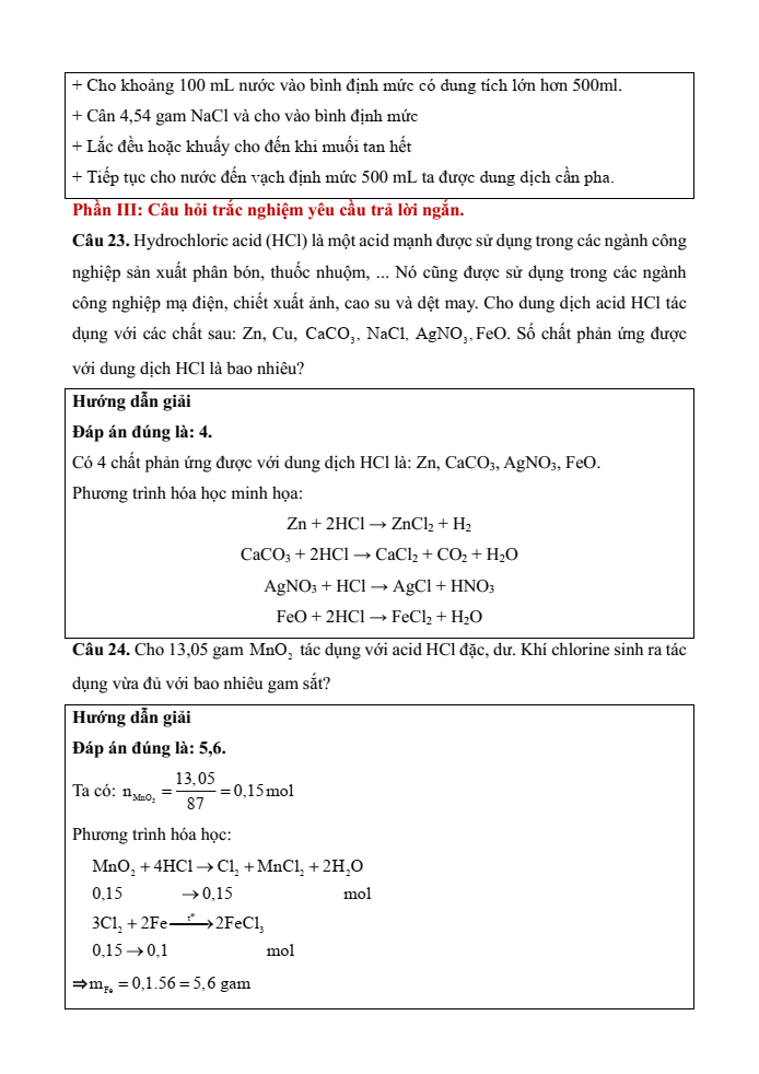 Đề kiểm tra Hóa học 10 Cánh diều Chủ đề 7 (có lời giải)