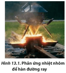 Viết phương trình hóa học của phản ứng xảy ra ở Hình 13.1 và nêu nhận xét