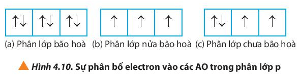 Quan sát Hình 4.10, hãy nhận xét số lượng electron độc thân ở mỗi trường hợp (ảnh 1)