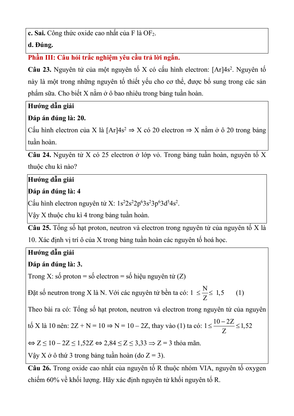 Đề kiểm tra Hóa học 10 Chân trời sáng tạo Chương 2 (có lời giải)