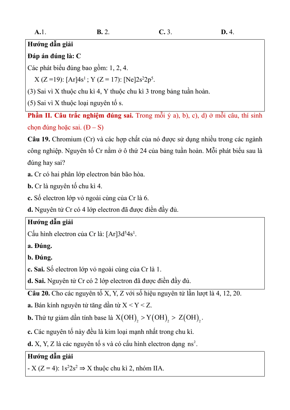 Đề kiểm tra Hóa học 10 Chân trời sáng tạo Chương 2 (có lời giải)