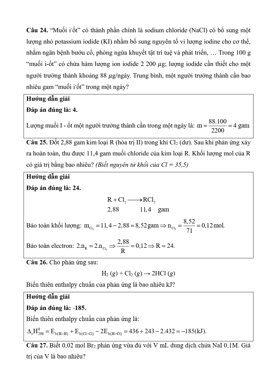Đề kiểm tra Hóa học 10 Chân trời sáng tạo Chương 7 (có lời giải)