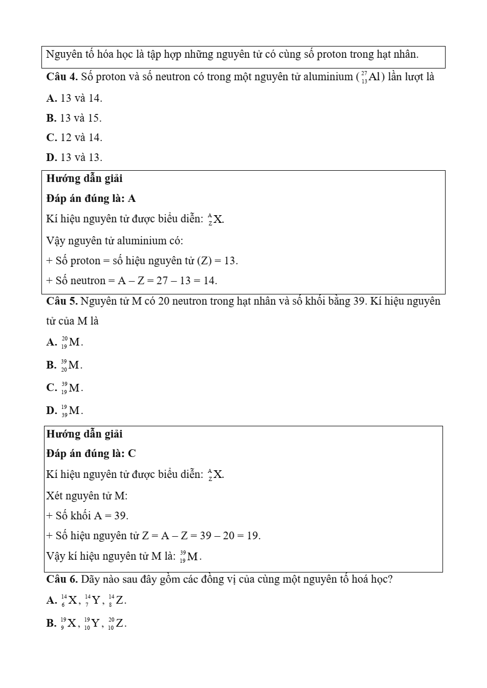 Đề kiểm tra Hóa học 10 Kết nối tri thức Chương 1 (có lời giải)